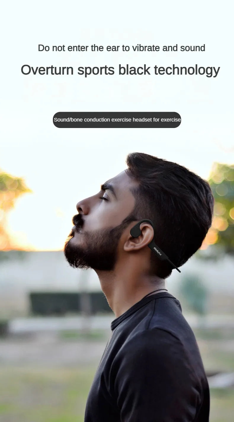 Lenovo X4 Bone Conduction Bluetooth Headphone Sports Earphone Waterproof Wireless Headset with Mic Ear-hook TWS Bass Hifi Stereo