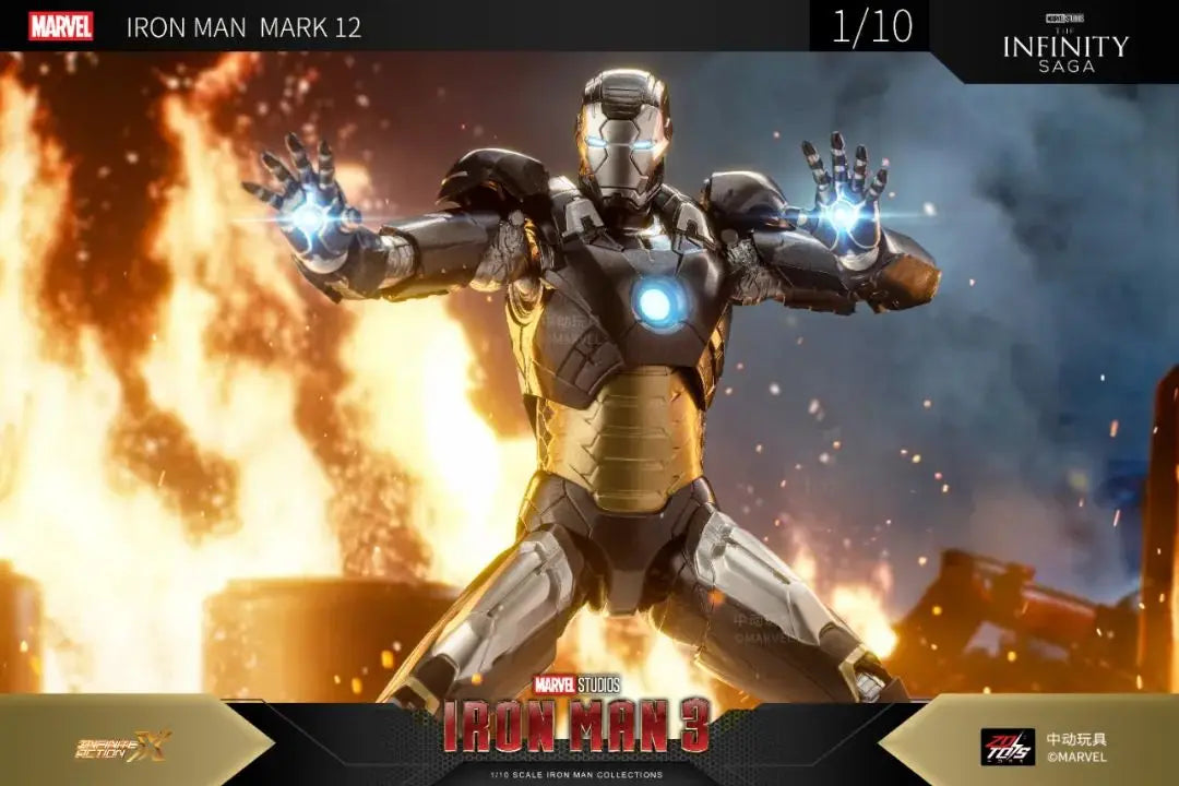 Original ZD Toys Iron Man Tony Stark MK9 MK14 MK12 MK27 MK15 MK35 MK22 MK40 Hammerhead Action Figure Anime Collect Model Gifts