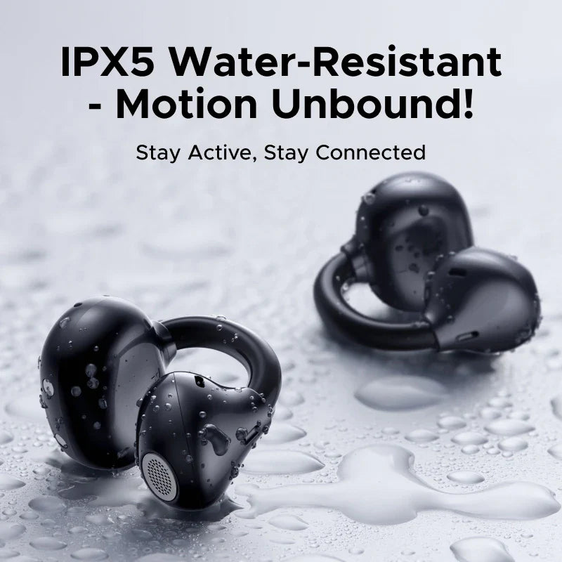 UGREEN ClipBuds Open-Ear Wireless Headphones Bluetooth 6.0 with 4 Mic Clear Call, Earbuds Clip on Earphones 30H Playtime