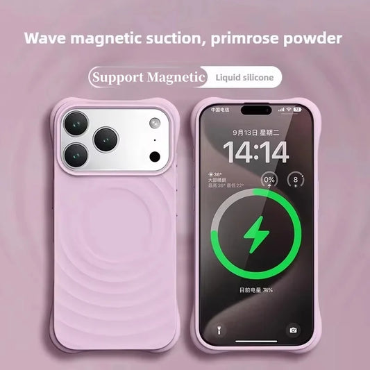 Magnetic Wireless Charging Phone Case For iPhone 16 Pro Max 17 Air 15 13 14 12 11 Pro Case Silicone For Magsafe Protection Cover