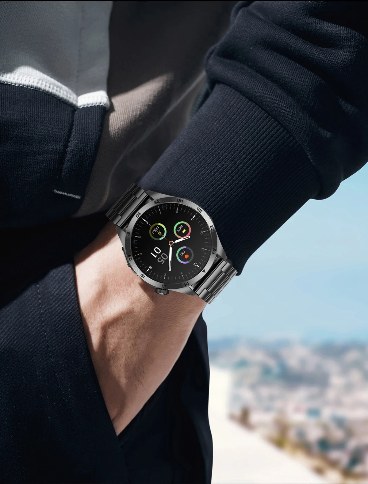 GUHUAVMI NEW Fashion Health Expert Laser iagnosis Smart Watch Men ECG+PPG Three highs  Blood Pressure Heart Rate HD Call Watches