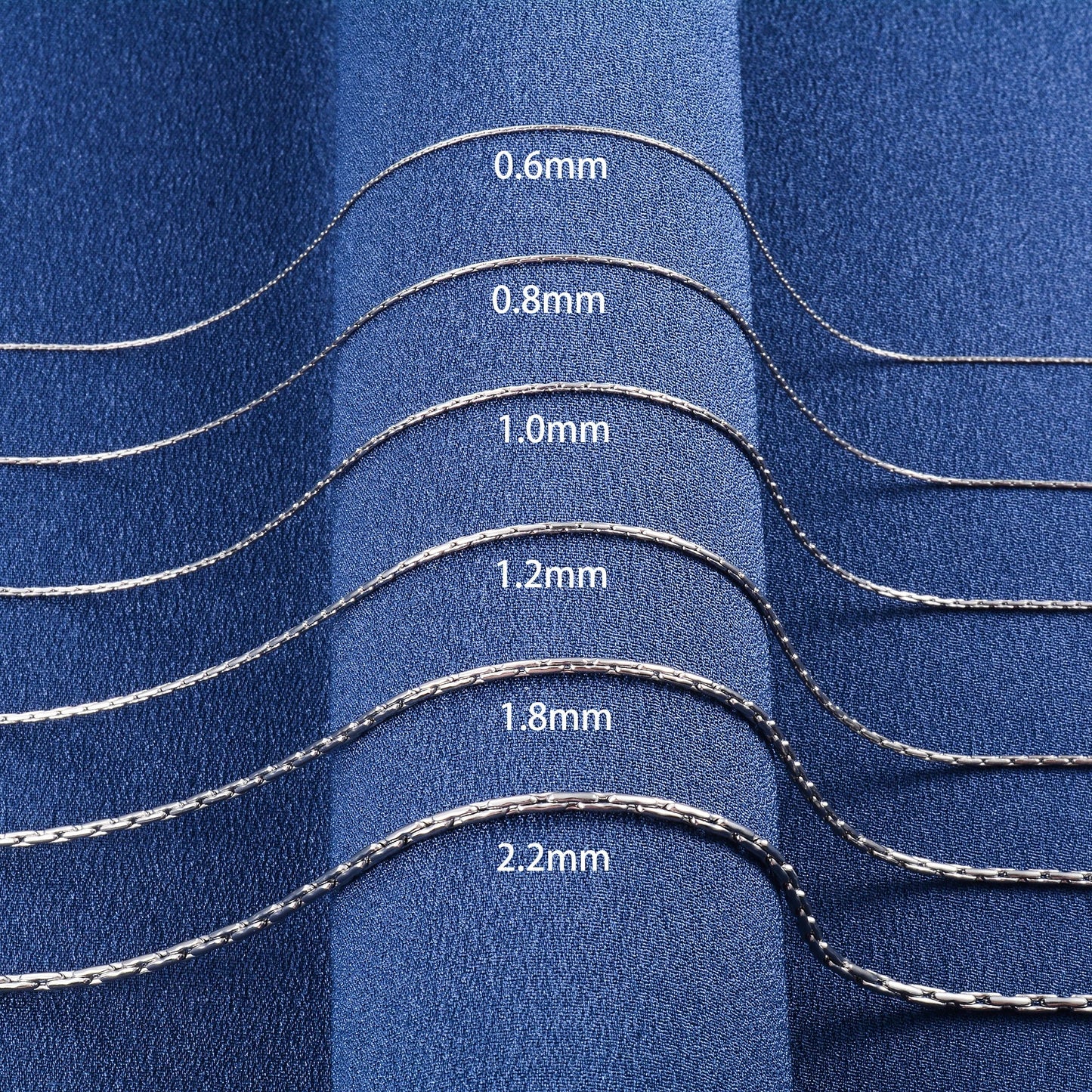 Thin Necklace Cable Chain on the Neck 316L Stainless Steel for Women Men's Silver Color Choker Waterproof Jewelry Accessories
