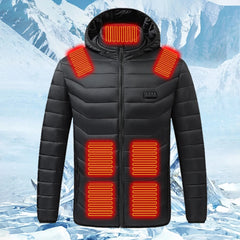 Heated Areas Jackets Unisex Electric USB Heating Clothing Skiing Thermal Clothing