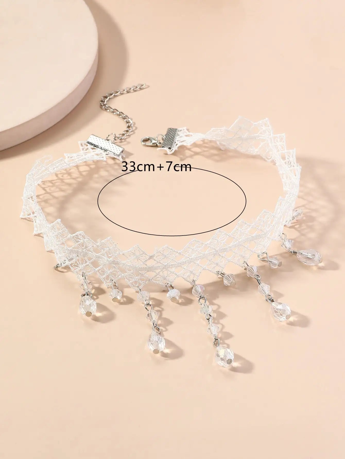 1 Px Ladies Gorgeous Black Lace Crystal Color Flower Necklace Beach Travel Holiday Fashion Classic Personalized JewelryEvening D