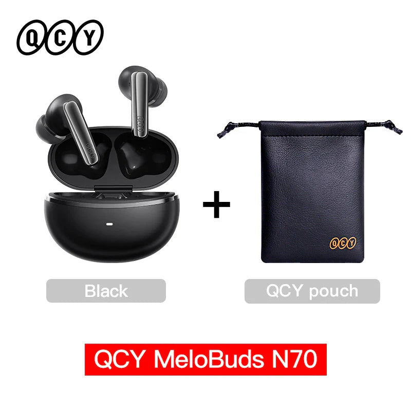 QCY HT18 MeloBuds N70 Wireless Earbuds Bluetooth 6.0 Hi-Res LDAC Earphones Adaptive ANC Dual-driver Headsets in-Ear Detection