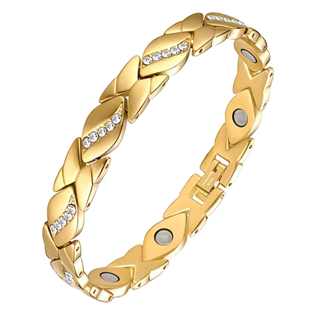 Leaves Magnetic Bracelet with 3500 Gauss Magnets Magnetic Therapy Bracelet Pure Copper for Women Men Jewelry Gift