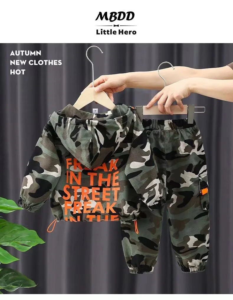 New Spring Autumn Baby Clothes Suit Boys Outfit Sets Koean Baby Boys Coat + Pants SetsChildren's Set 2 To 6 years Kids Outfits