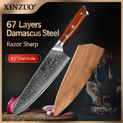 8.5 Inch Chef Knives High Carbon Chinese VG10 67 Layer Damascus Kitchen