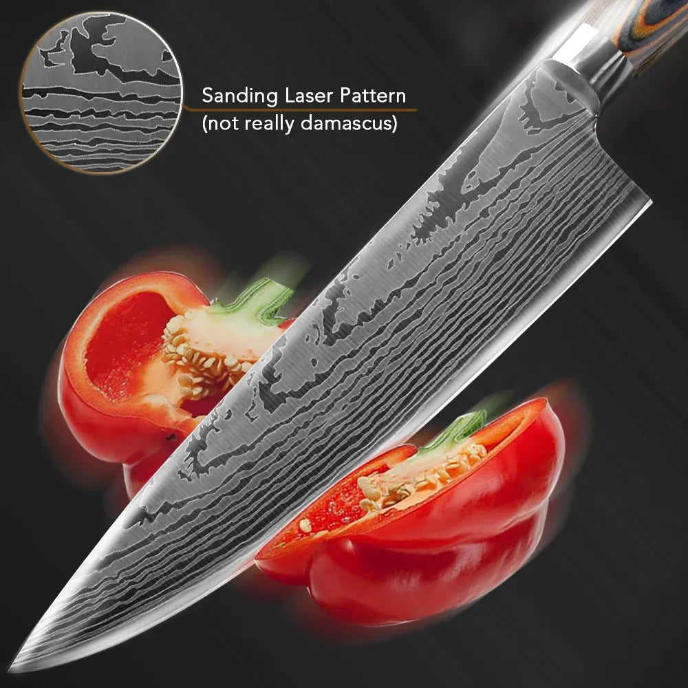 Kitchen Knife 8-inch Ultra Sharp Japanese Chef Knife High Carbon Stainless Steel
