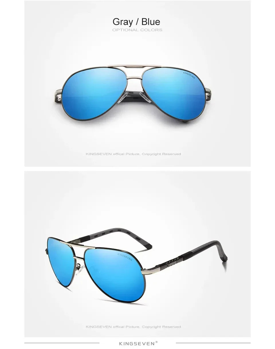 KINGSEVEN Fashion Men Sunglasses Luxury UV400 Polarized Glasses Women Pilot Outdoor Causal Male Female Fishing Driving Eyewear