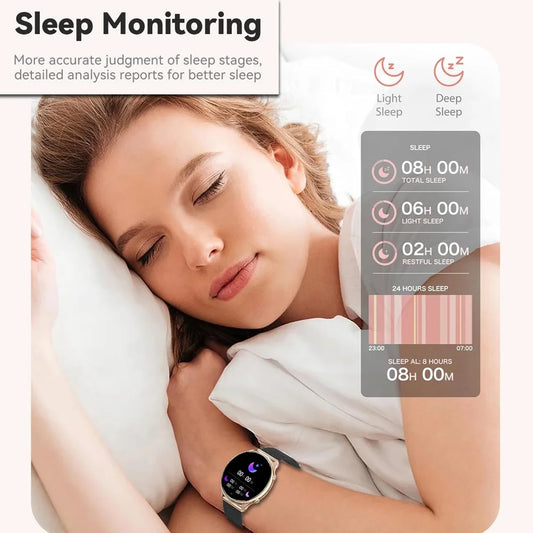 Women's Fitness Smartwatch with 1.20" Display Heart Rate Sleep Monitor Menstrual Cycle Tracker IP67 Waterproof for iOS Android