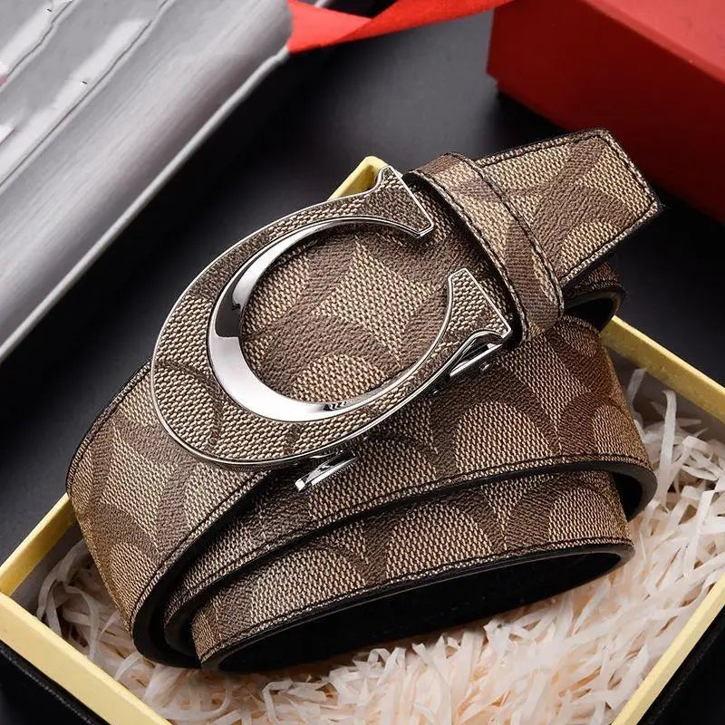 High Quality 34mm Designers Business Mens belt Luxury Brand Famous Male brand Buckle Canvas Leather Belt for Women jeans belt