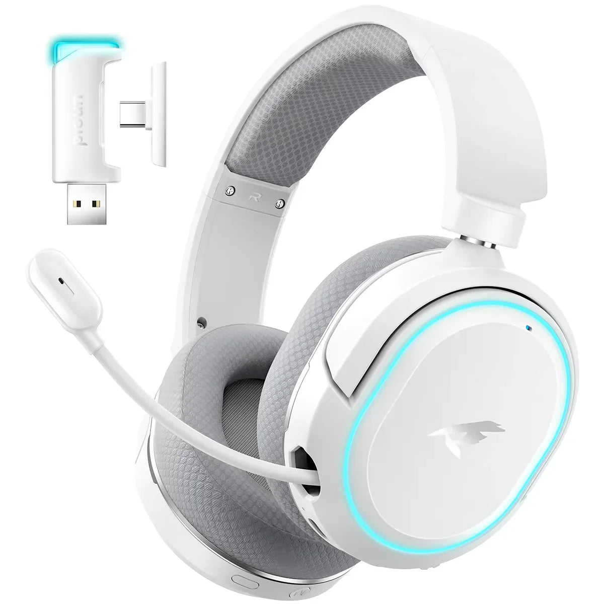 Picun G2 2.4GHz Bluetooth Wireless Gaming Headset For PC PS4 PS5 Phone Switch 5ms Low Latency 7.1 Surround Wired Headset ENC Mic