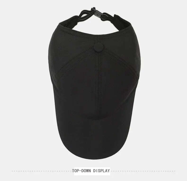 Summer New Ponytail Quick-Drying Sunscreen Hat Fisherman Hat Women Shade Cap Uv Protection Soft Top Hat