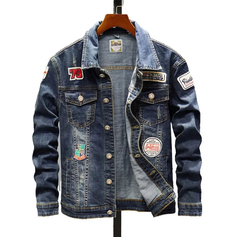 Men's Plus Size Jacket Denim Jacket Fashion Denim Tops