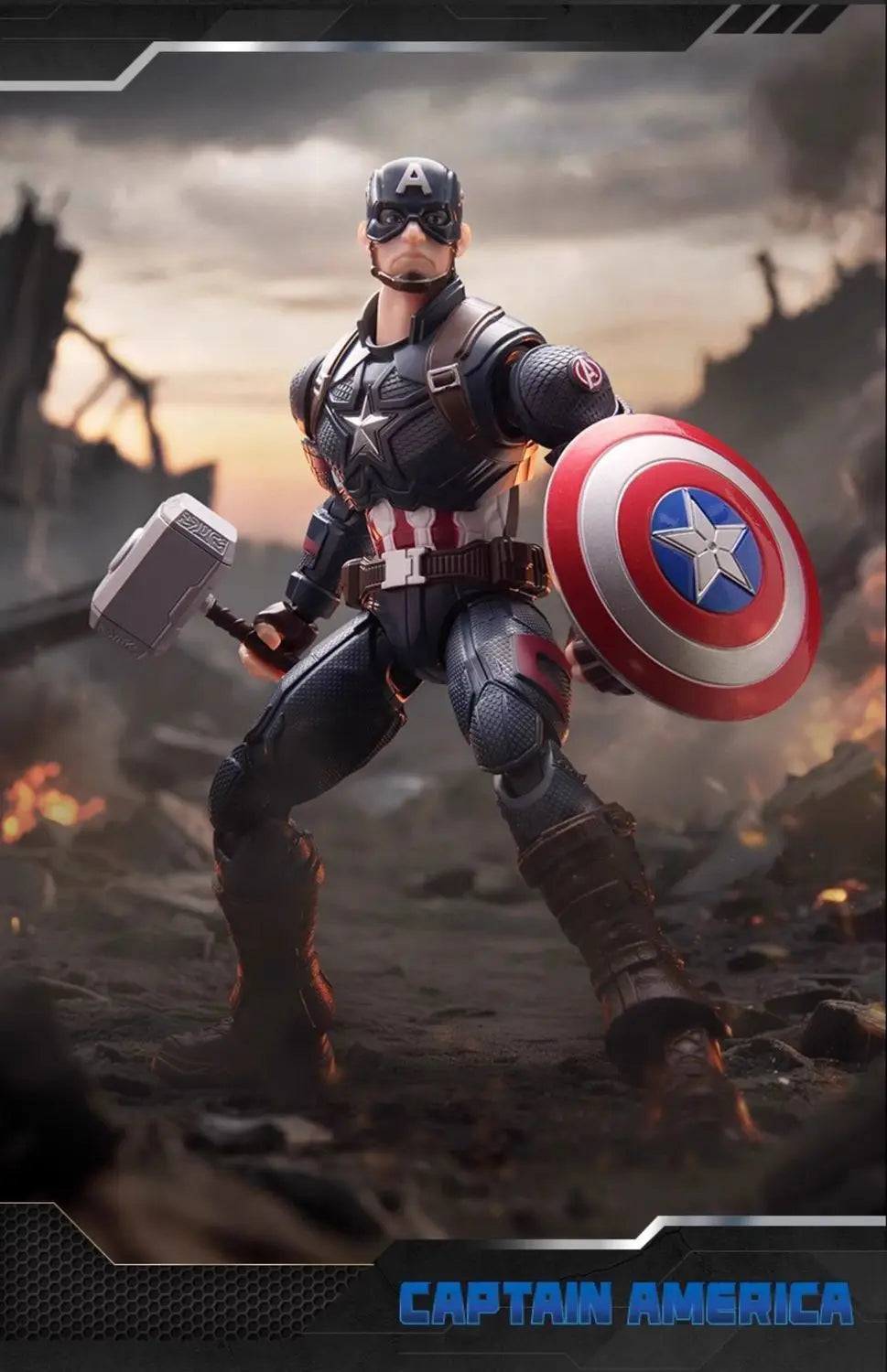 Original Blokees Marvel Champion Class Captain America Anime Figure Action Assembly Building Collection Model Toys Hobby Gifts