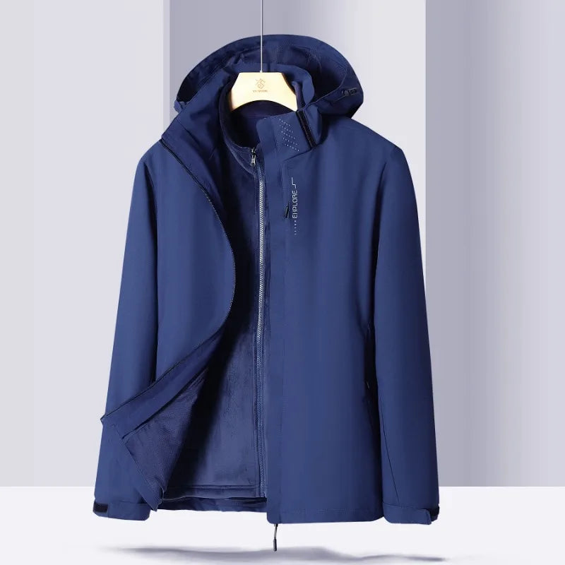 Men's Stormtrooper Jacket Autumn and Winter Thickened Windproof Warmth Solid Color