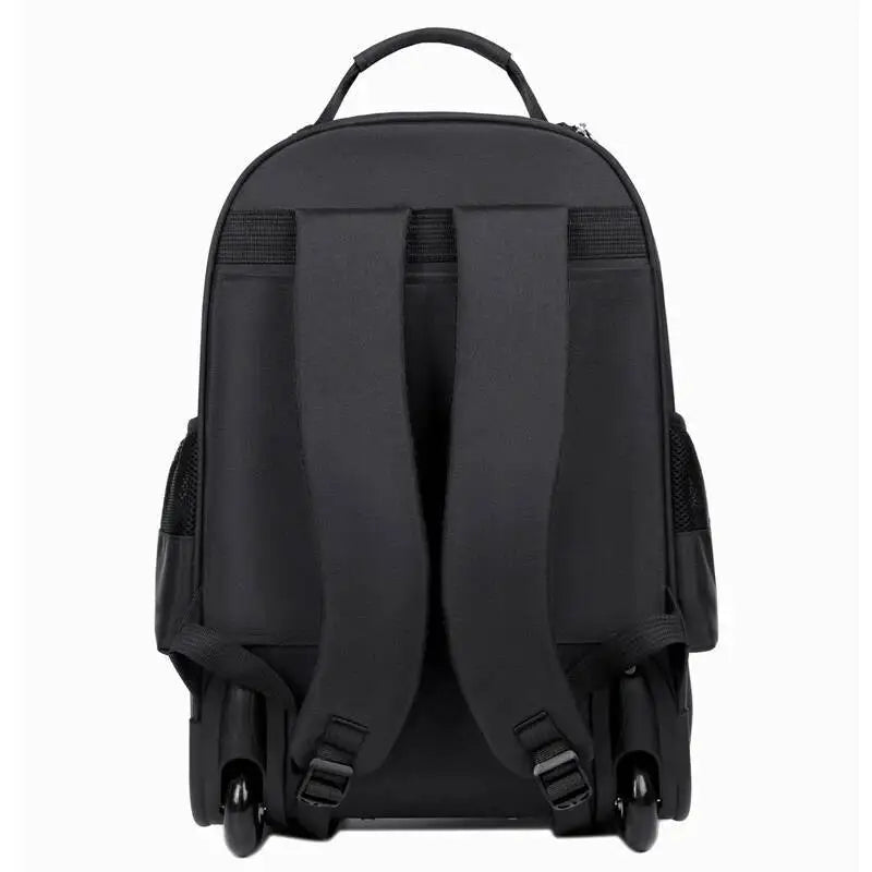 Large Capacity Travel Backpack With Wheels Hidden Pull Rod Waterproof Carry On Luggage Weekend Travel Bag For Men Business Trip