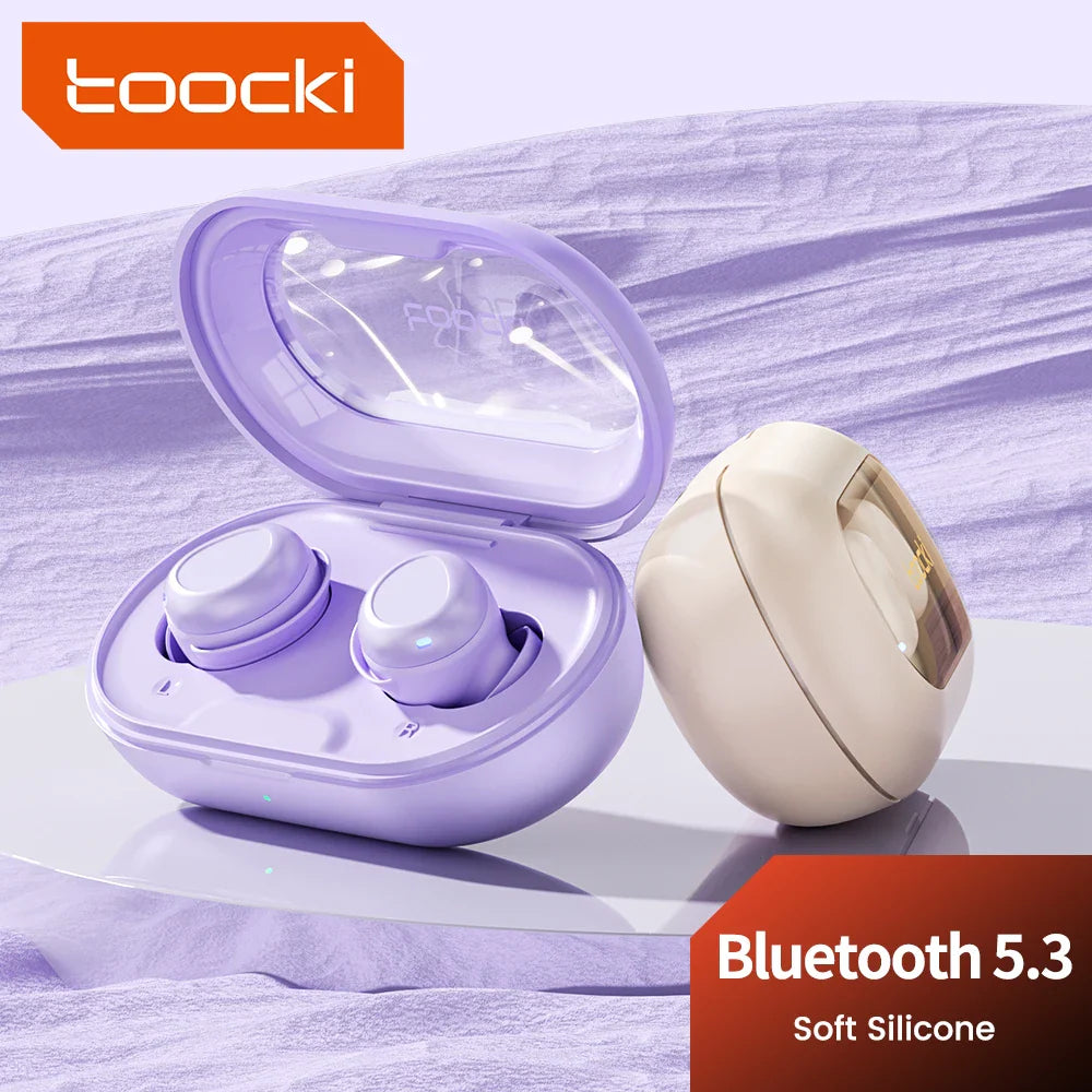 Toocki EJ12 Wilreless Bluetooth5.3 Earphones ENC Noise Cancellation Headphones AAC&SBC Stero Sound Mini Earbuds Touch Control