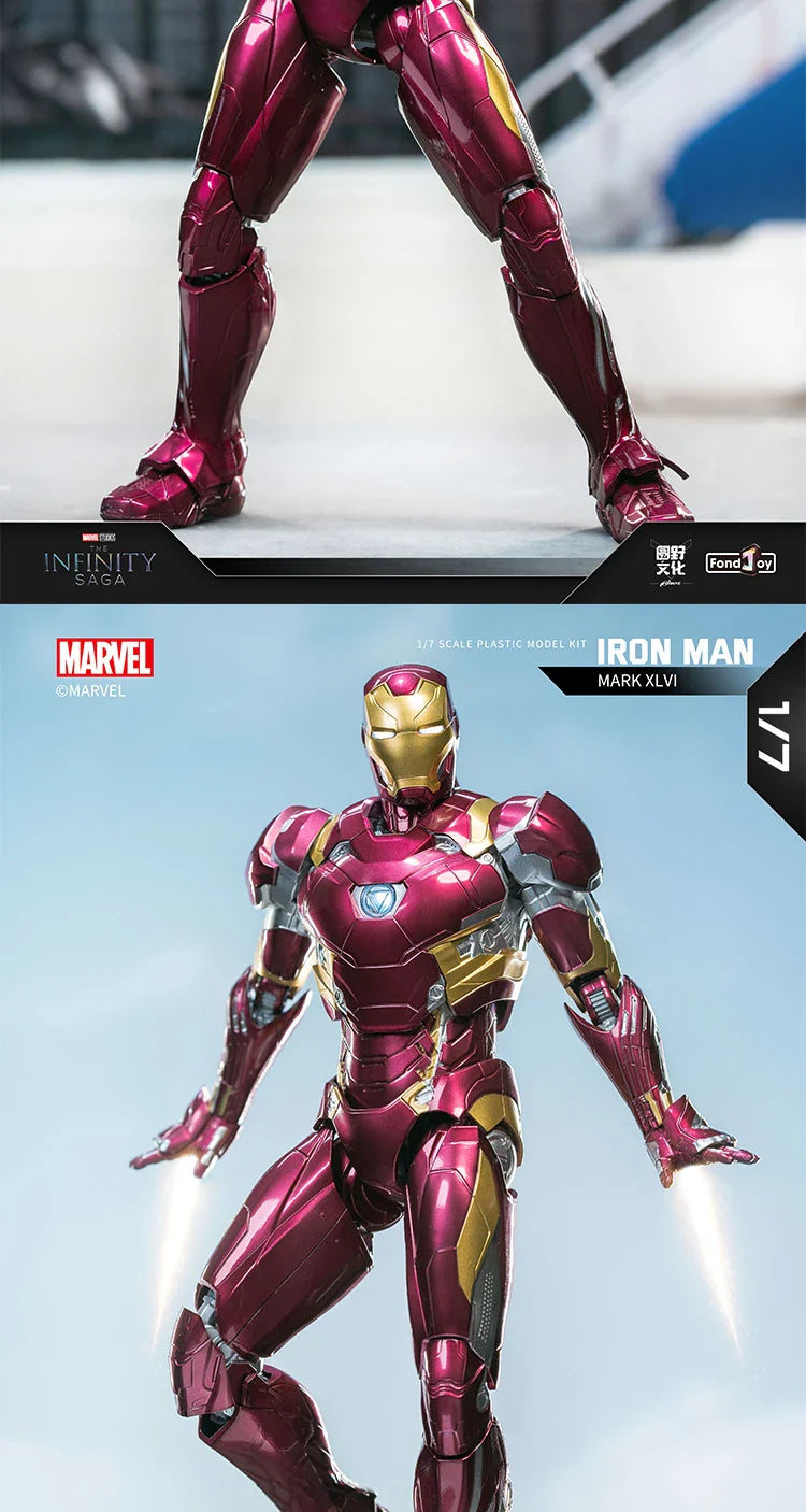 Original FondJoy Iron Man MK42 MK43 MK46MK5 MK6 MK7 DIY Toy Action Figure Tony Stark Legend Collection Anime Model Kids Gift