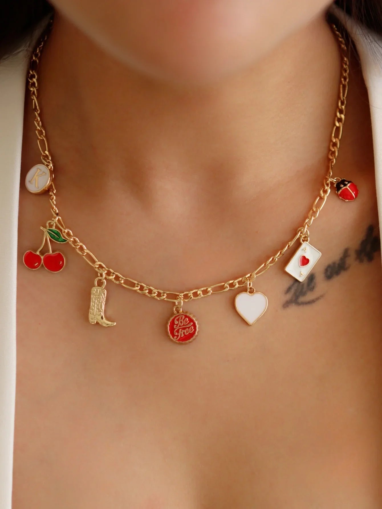 Dopamine Cherry Starfish Chili Peppe Pendant for Women Charm Chain Necklace Beach Jewelry Vacation Gift