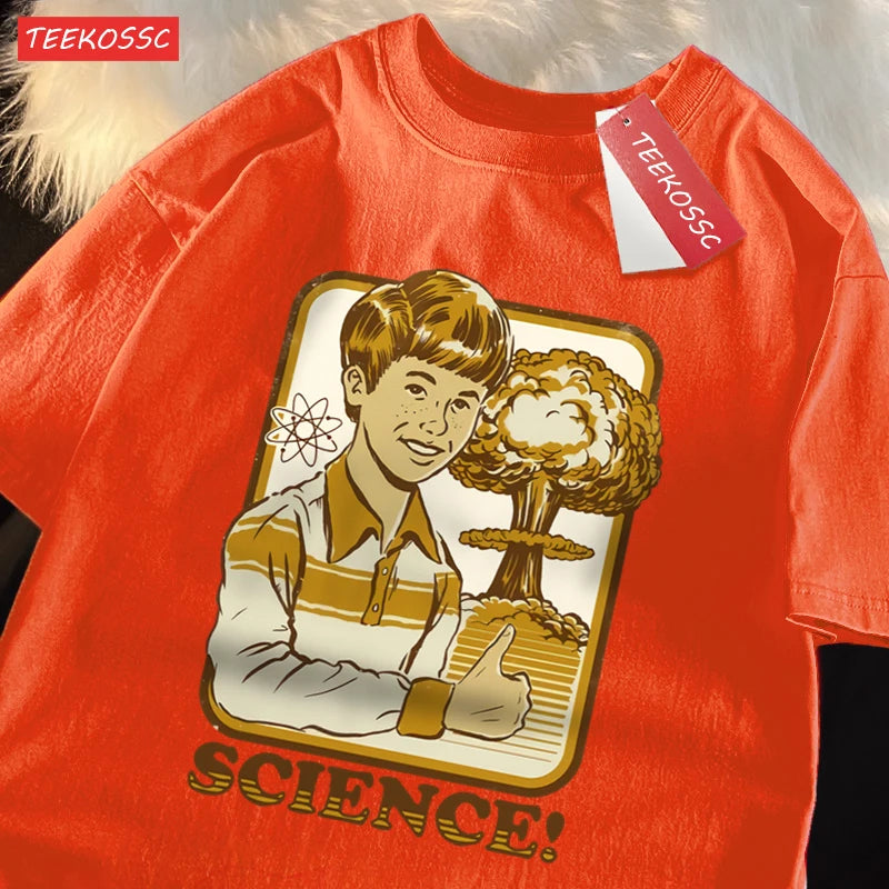 Science Variant Explosion Laboratory T-Shirts Men Harajuku Breathable Tshirts Oversized Loose Tshirts Fashion Cotton Tee Clothes