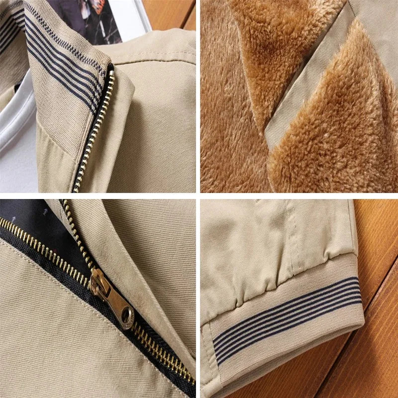 Men's Cold Warm Casual Versatile Fashion Trend Aviator Jacket Windproof Outdoor