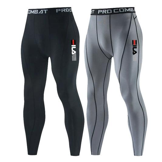 Running Leggings Men Sportswear Quick Dry Gym Fitness Tights Workout Training
