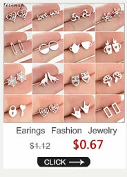 Mini Stainless Steel Earings Fashion Jewelry Cute Heart Music Leaf Bunny Sun Stud Earrings for Women Lion Ear Studs Pendientes