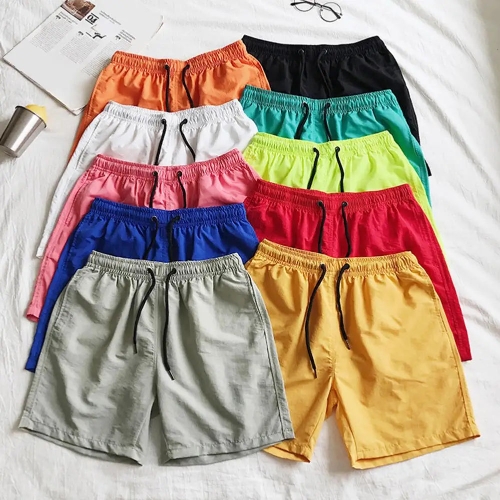 Running Shorts Drawstring Elastic Waist Shorts Loose Gym Sports Men Casual Jogging