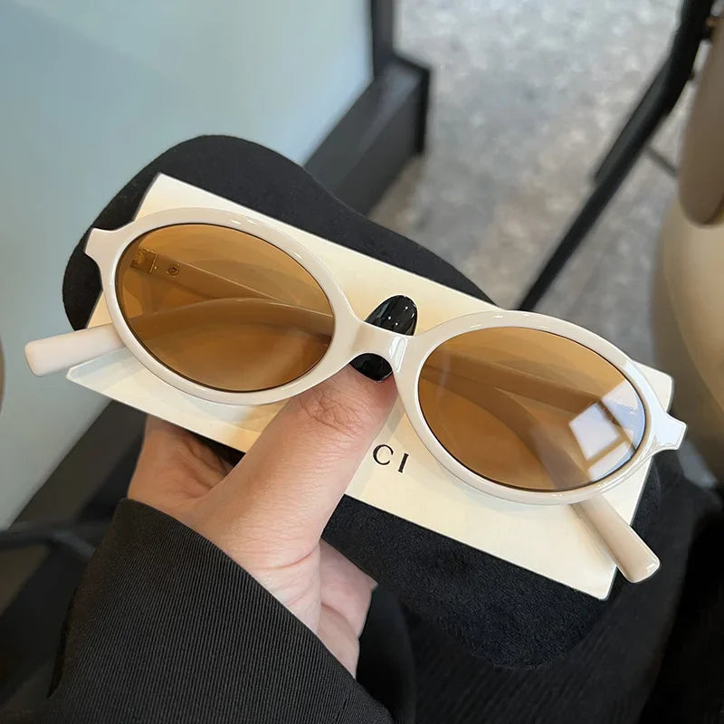 Designer UV400 Sunglasses Women Men New Trendy Oval Sun Glasses Ladies Vintage Small Round Gafas De Sol