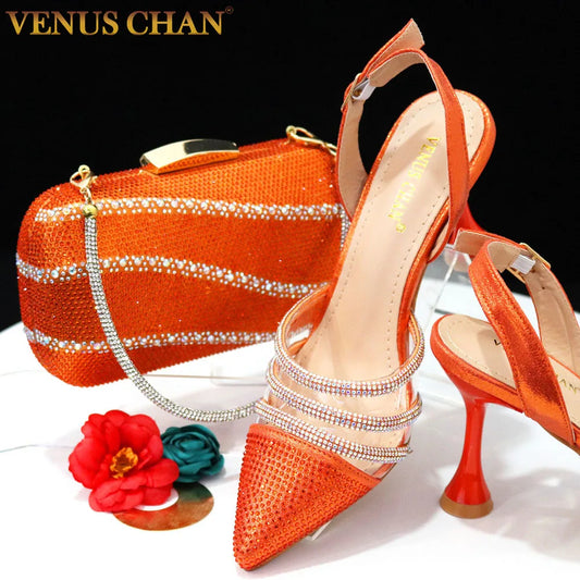 Matching Shoes and Bags: Elegant High Heels Nigeria Popular Design Ladies Shoes