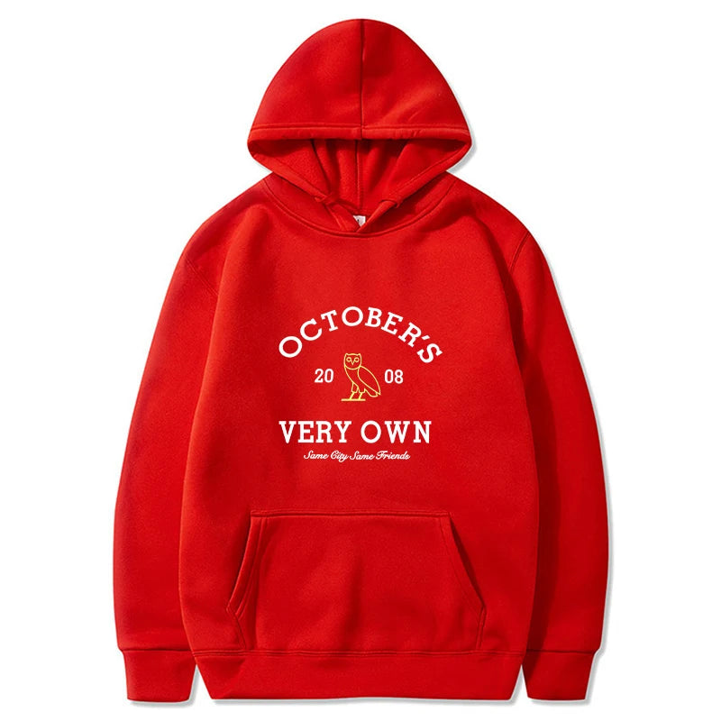 October's Hoodies Men Very Own Printed Long Sleeve Sweatshirts Women Casual Harajuku Sportwear Hoodied Pullovers Sudaderas
