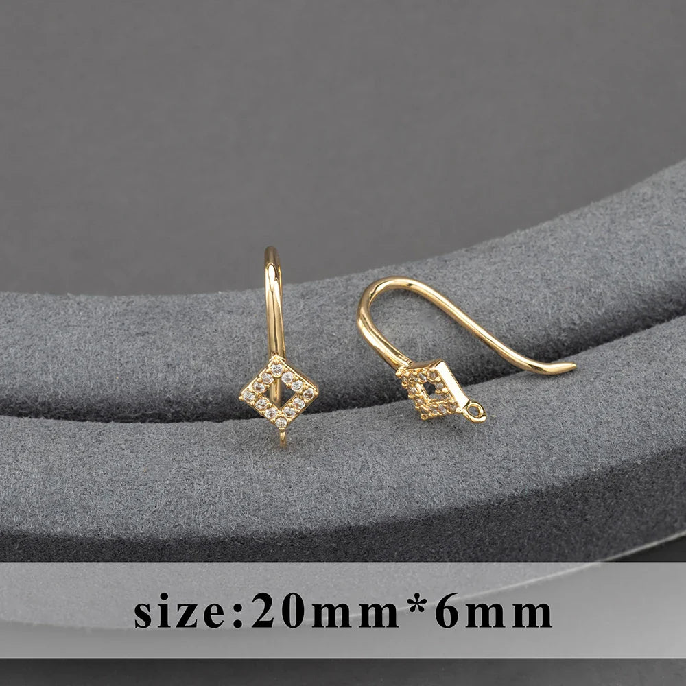 GUFEATHER,20pcs/lot,M800,jewelry accessories,pass REACH,nickel free,18k gold plated,copper,connector,diy earrings,jewelry making