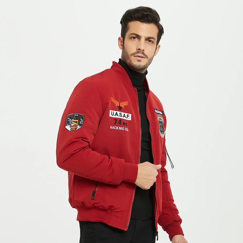 Men Pilot Jackets - Bomber Coat  - Air Force Flight Jacket - Aviator nation Jacket