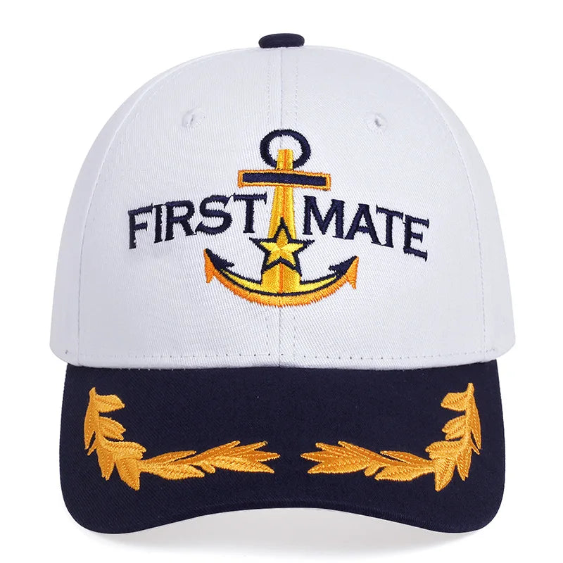 Men Women Baseball Caps Nautical Marine Sailor Navy Captain Hats Adjustable Cotton Hat for Party Performance Costume Cosplay Y2K