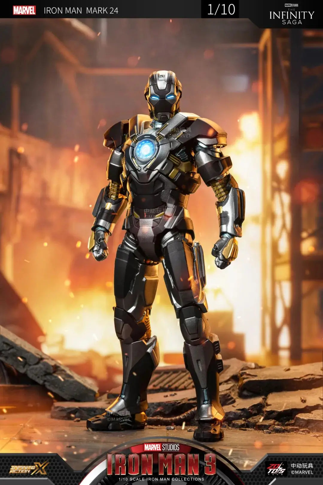 Original ZD Toys Iron Man Tony Stark MK9 MK14 MK12 MK27 MK15 MK35 MK22 MK40 Hammerhead Action Figure Anime Collect Model Gifts