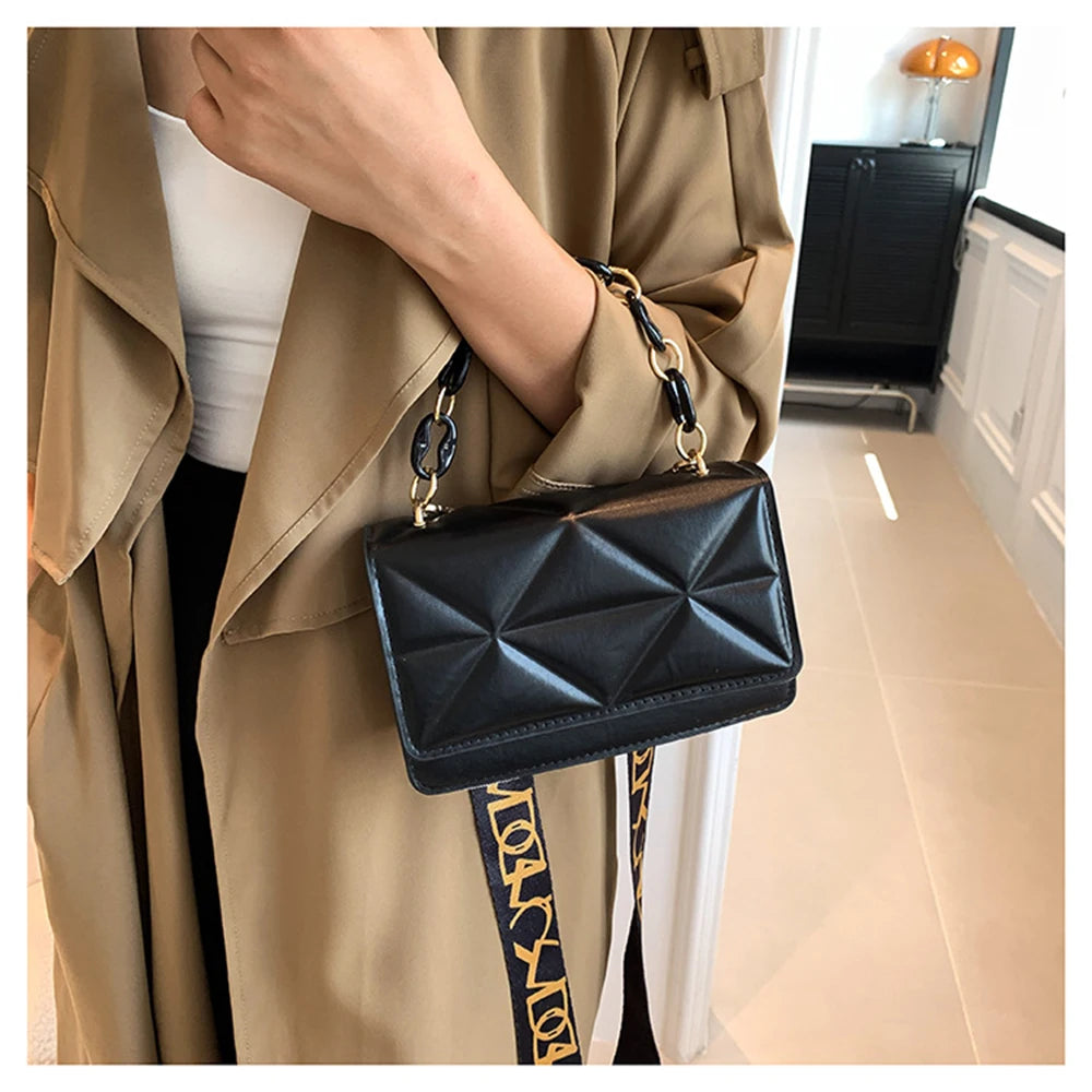 Winter Large Shoulder Bags for Women Stone Pattern PU Leather Crossbody Bags
