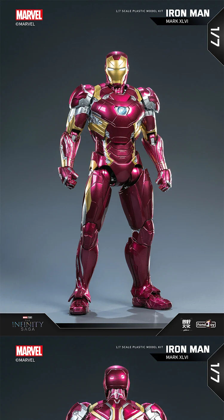Original FondJoy Iron Man MK42 MK43 MK46MK5 MK6 MK7 DIY Toy Action Figure Tony Stark Legend Collection Anime Model Kids Gift