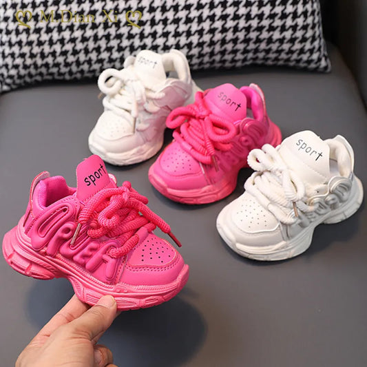 Baby Chunky Shoes Girl Sports Shoes Toddler Boy Fashion Solid Color Sneakers