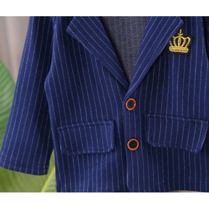 New Spring Autumn Baby Boys Clothes Children Coat Shirt Pants 3Pcs/Sets Toddler Gentleman Suit Infant Outfits Kids Tracksuits