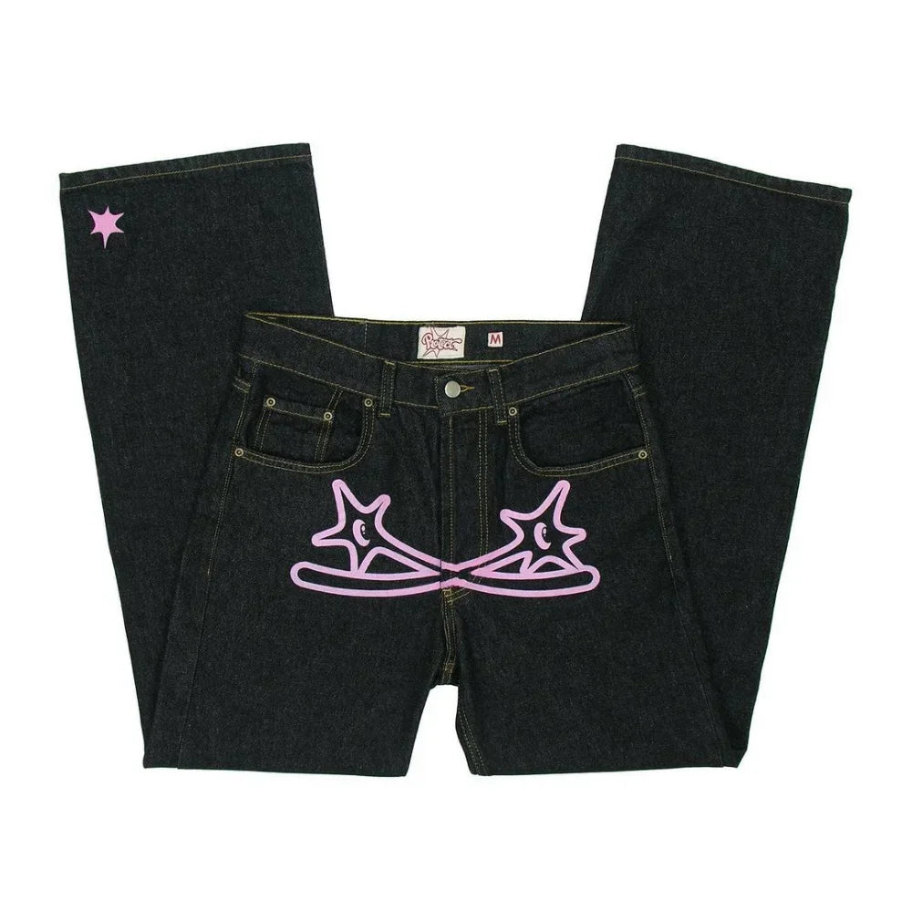 Hip Hop Street Apparel Jeans Y2k Harajuku Printed Gothic Jeans