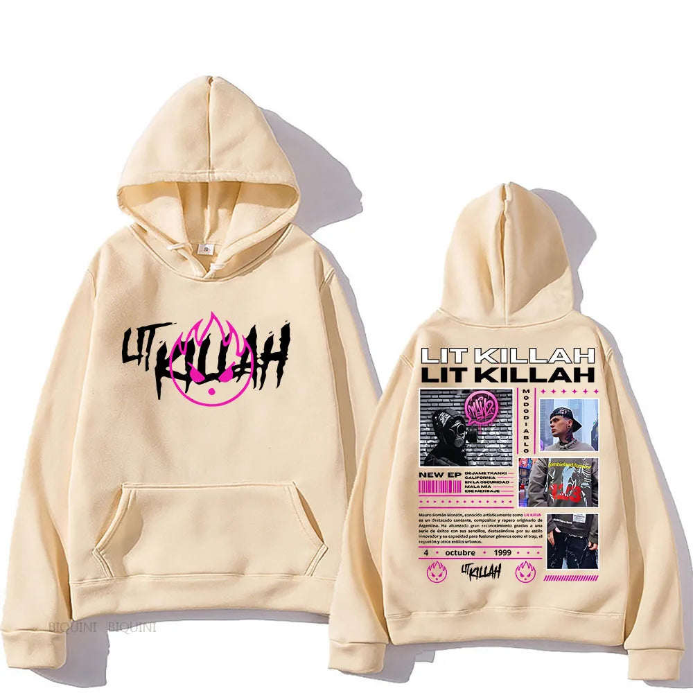 Hooded LIT Killah Funko Pop Hip Hop Casual Retro Sweatshirt With Hooded