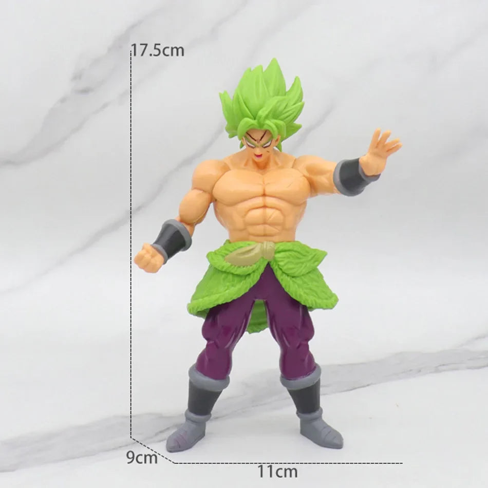 Anime Dragon Ball Z Super Saiyan Son Goku Broly Vegeta Anime Action Figure Model Christmas Gifts Collectible Figurines for Kids
