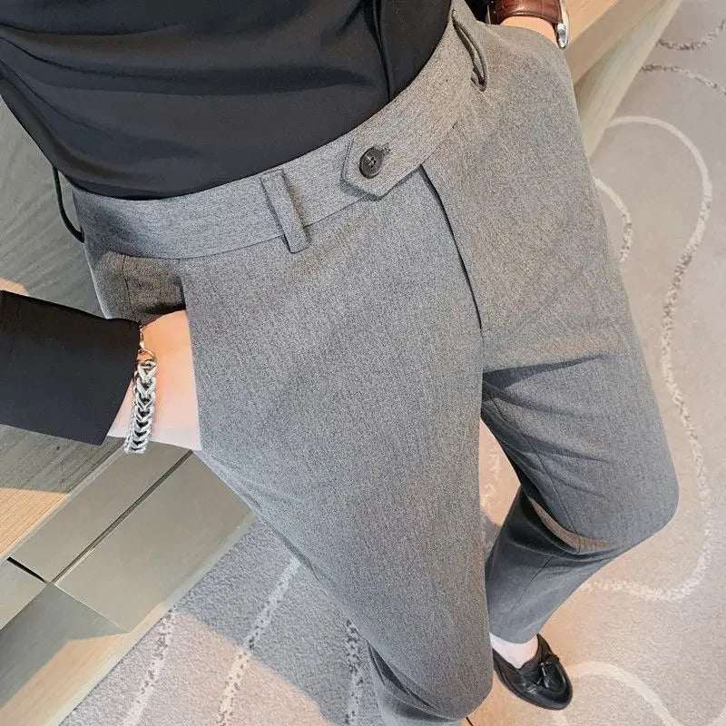 Fluid Man Suits Pants Business Elastic Social Tailoring Stretch Trousers for Men
