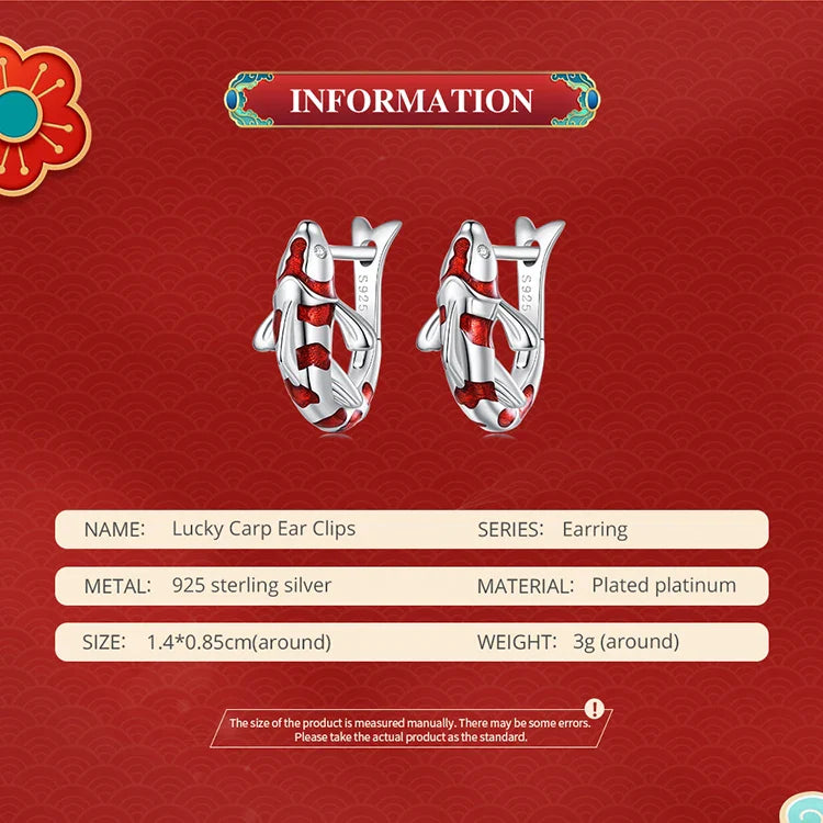 BAMOER Guardian Lucky Fish Rope Chain Bracelet Earrings Ring for Couple 925 Sterling Silver Enamel Jewelry Friendship Fashi