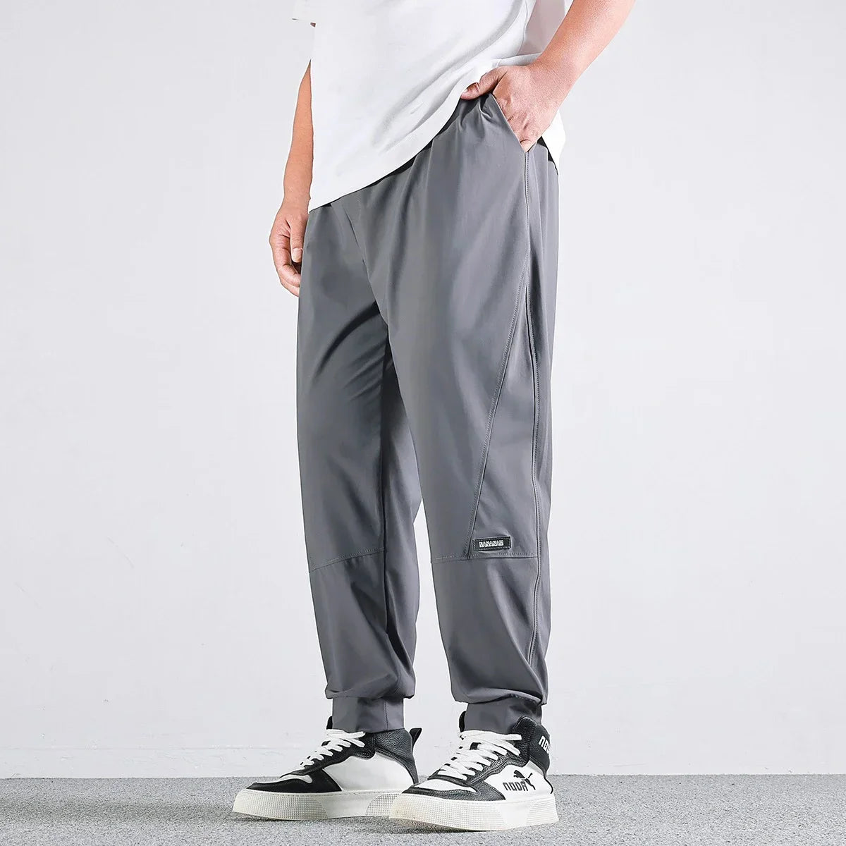 Men's Ice Cool Long Pants Big Size 8XL 9XL 10XL 50-175kg Straight Cut Plus Size