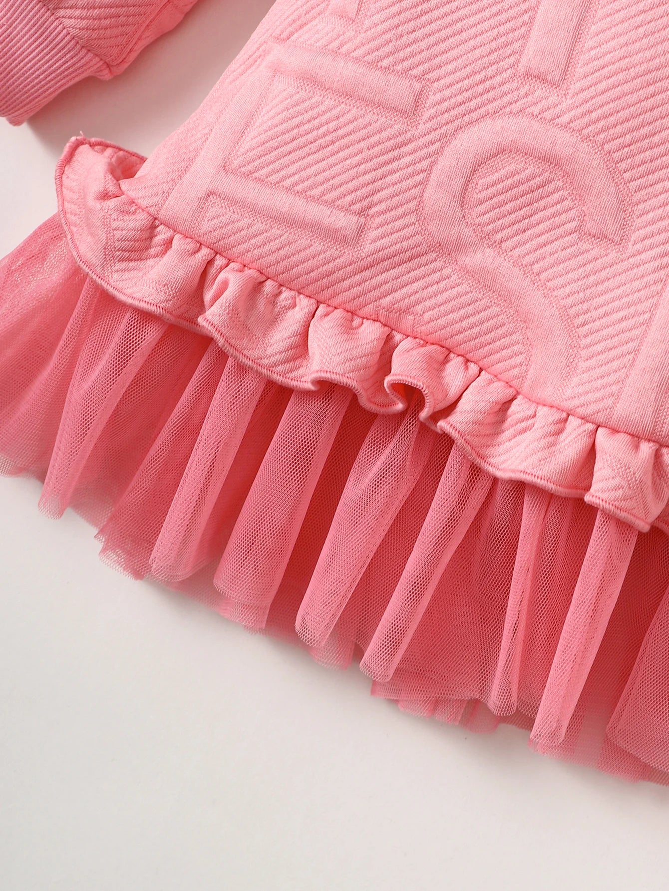 Children Girl Embossed Letter Long Skirt Autumn Long Sleeve Dress