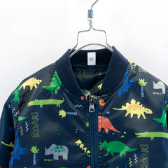 Boys Kids Jacket Outerwear Long Sleeve Coat Boy Dinosaurs Pattern Coat Kids Spring Autumn Kids Clothes Boy