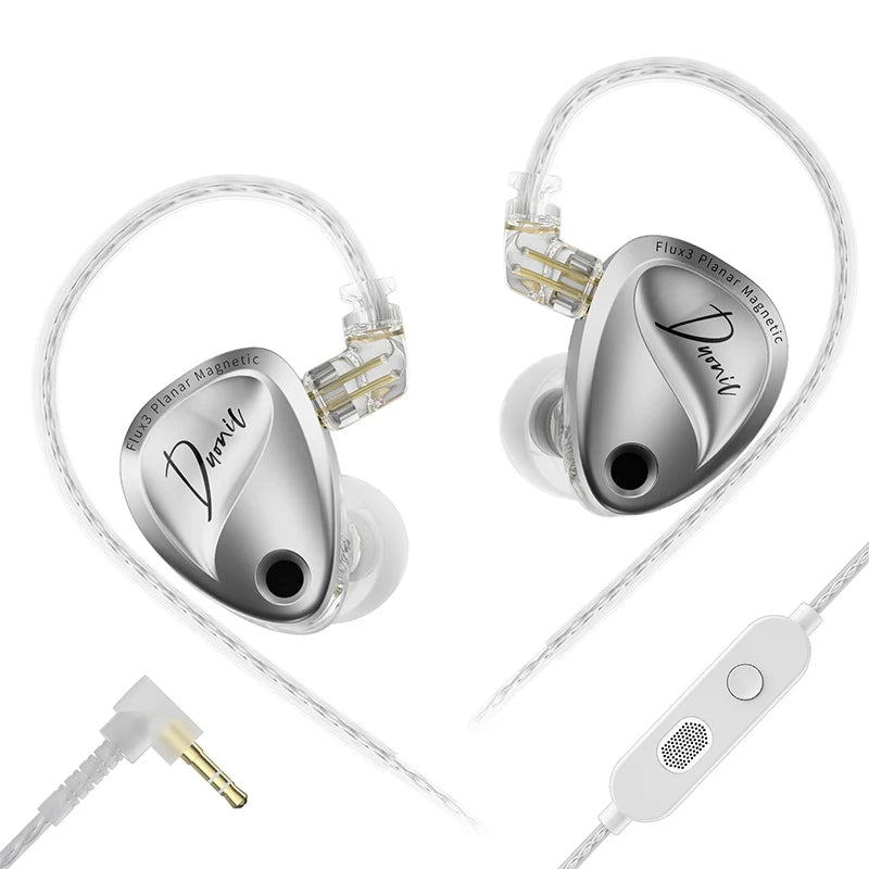 KZ Duonic HIFI IEMs Triple-Magnetic Planar Driver 4-Tuning Wired Earphones with HD Dual Mic For castor pro